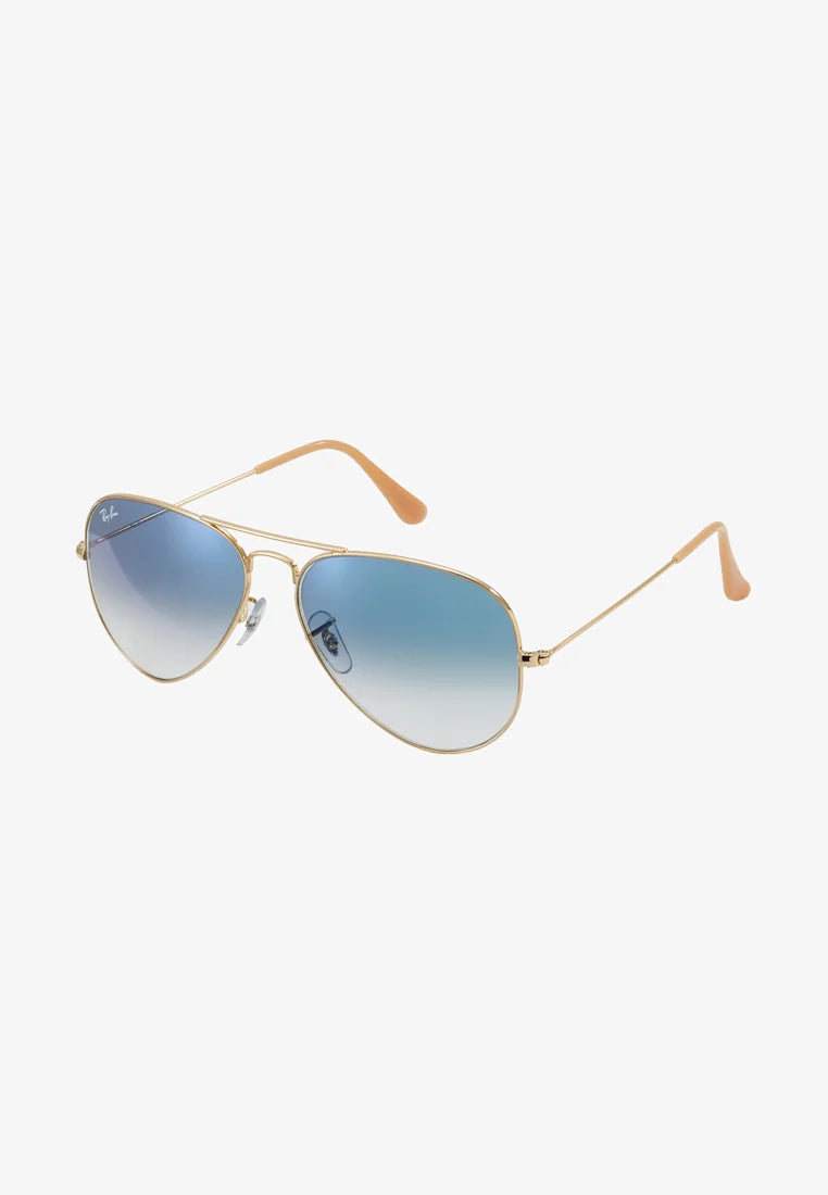 Ray-Ban AVIATOR LARGE UNISEX - Lunettes de soleil - gold crystal gradient light blue